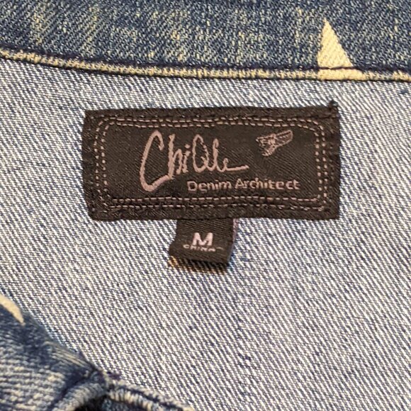 Chiole Denim Architect Cropped Jacket Girls Size M - Picture 3 of 7